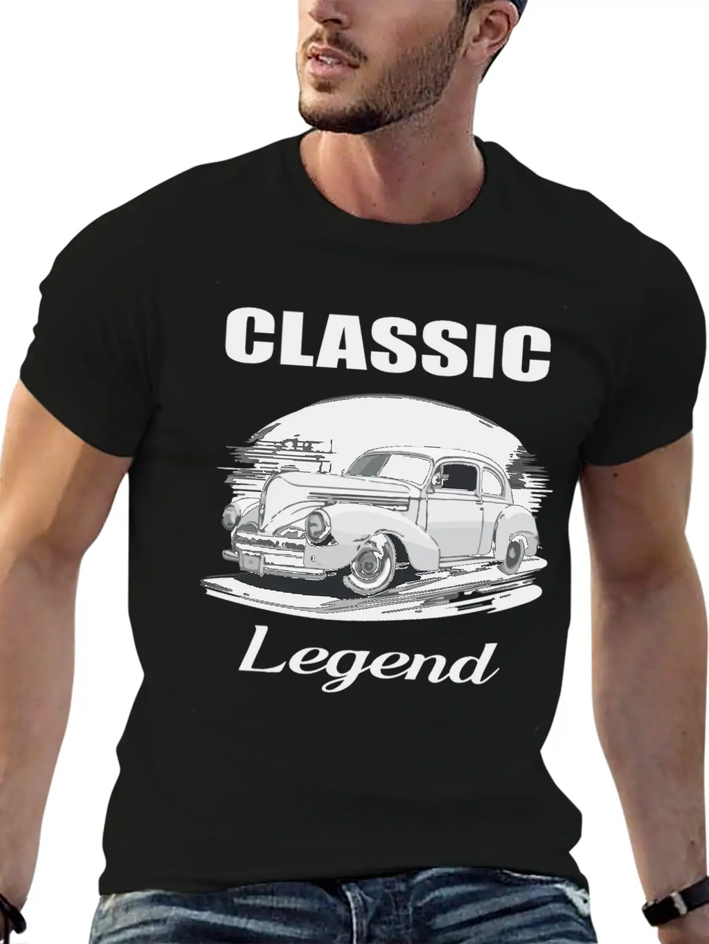 Classic Legend Car Classic Fit Graphic Tee For Daily Comfort – Unisex Cotton Shirt