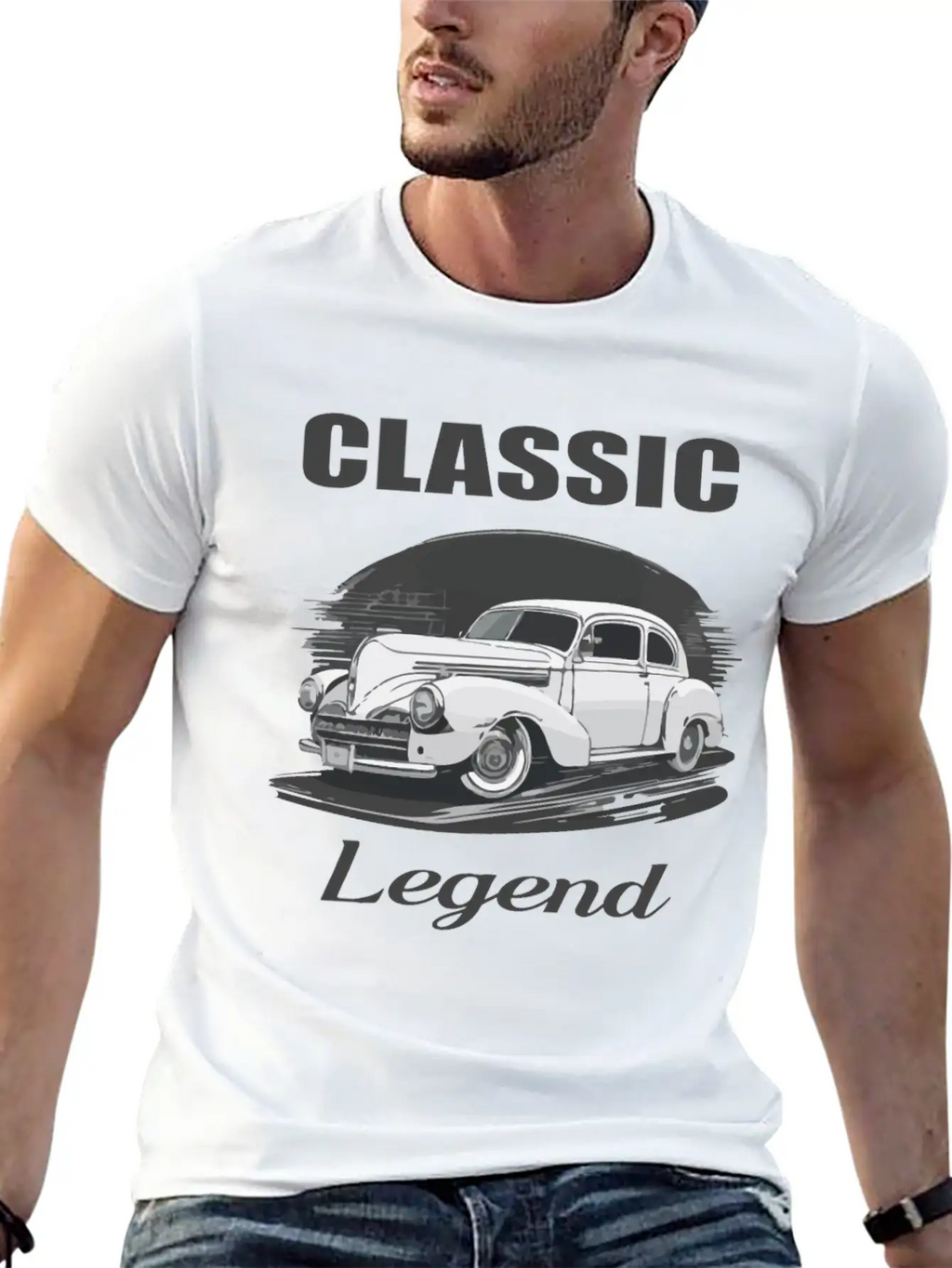 Classic Legend Car Classic Fit Graphic Tee For Daily Comfort – Unisex Cotton Shirt