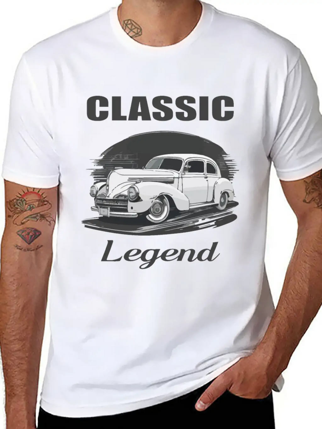 Classic Legend Car Classic Fit Graphic Tee For Daily Comfort – Unisex Cotton Shirt