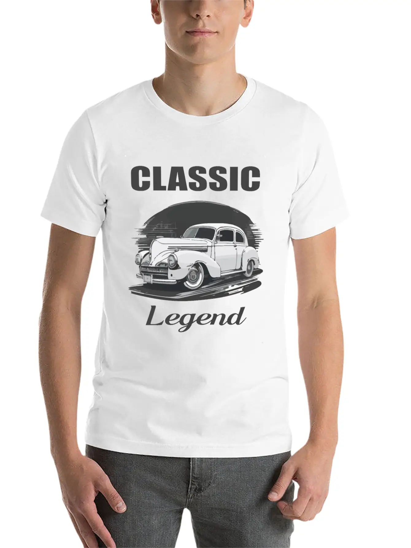 Classic Legend Car Classic Fit Graphic Tee For Daily Comfort – Unisex Cotton Shirt