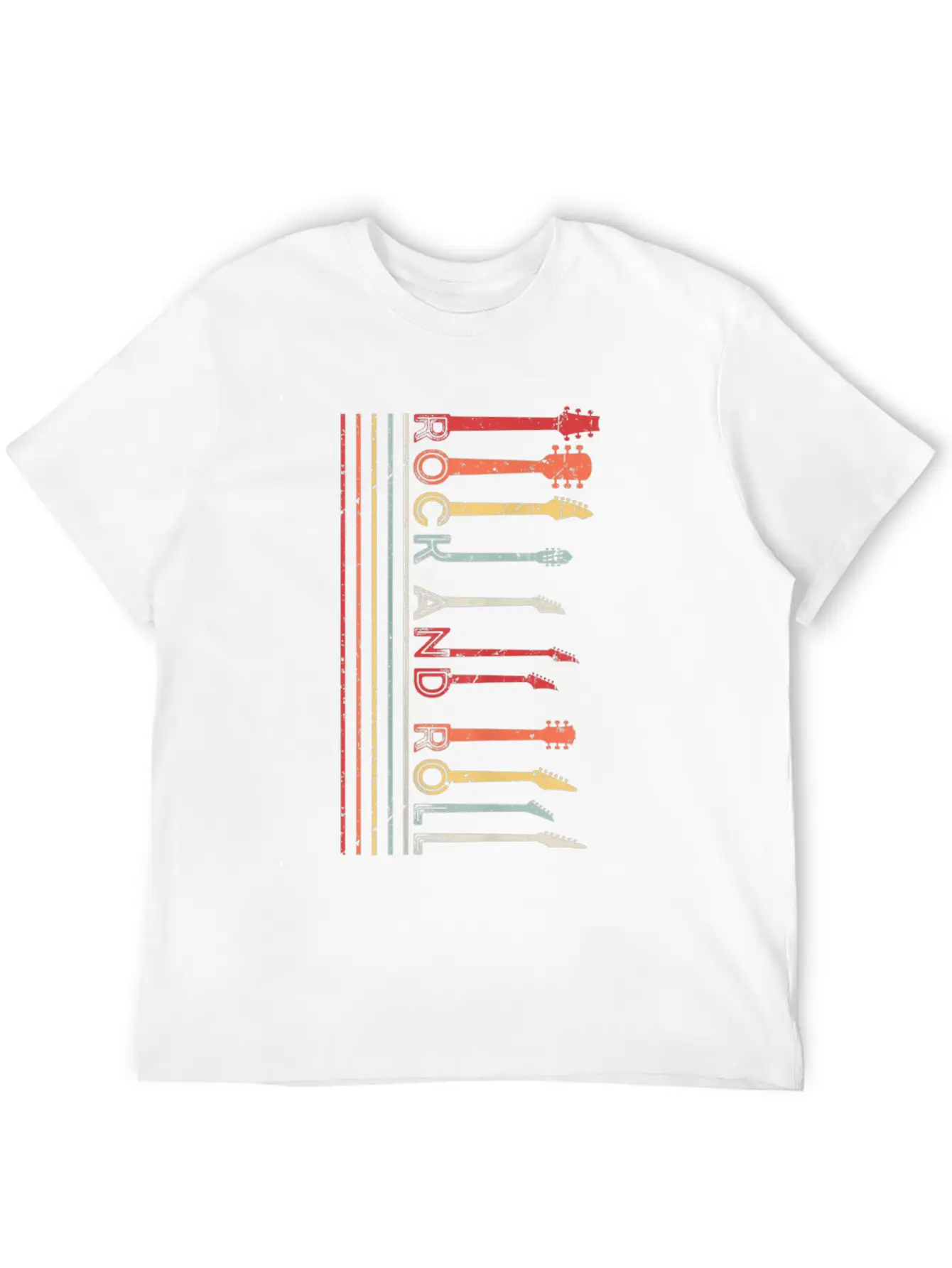 Classic Rock Roll Vintage Concert Band Cool Tee Casual Graphic T-Shirt – Simple And Comfortable Daily Wear