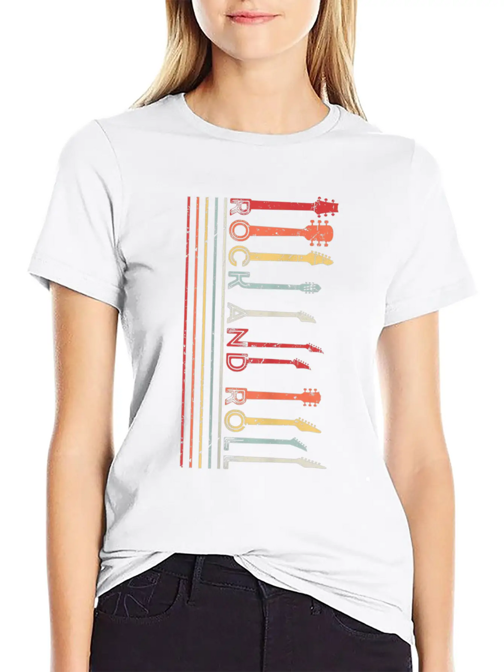 Classic Rock Roll Vintage Concert Band Cool Tee Casual Graphic T-Shirt – Simple And Comfortable Daily Wear