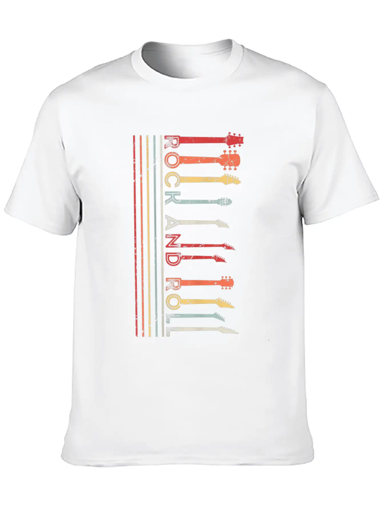 Classic Rock Roll Vintage Concert Band Cool Tee Casual Graphic T-Shirt – Simple And Comfortable Daily Wear