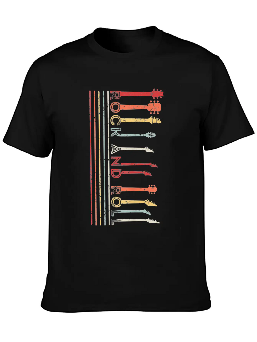 Classic Rock Roll Vintage Concert Band Cool Tee Casual Graphic T-Shirt – Simple And Comfortable Daily Wear