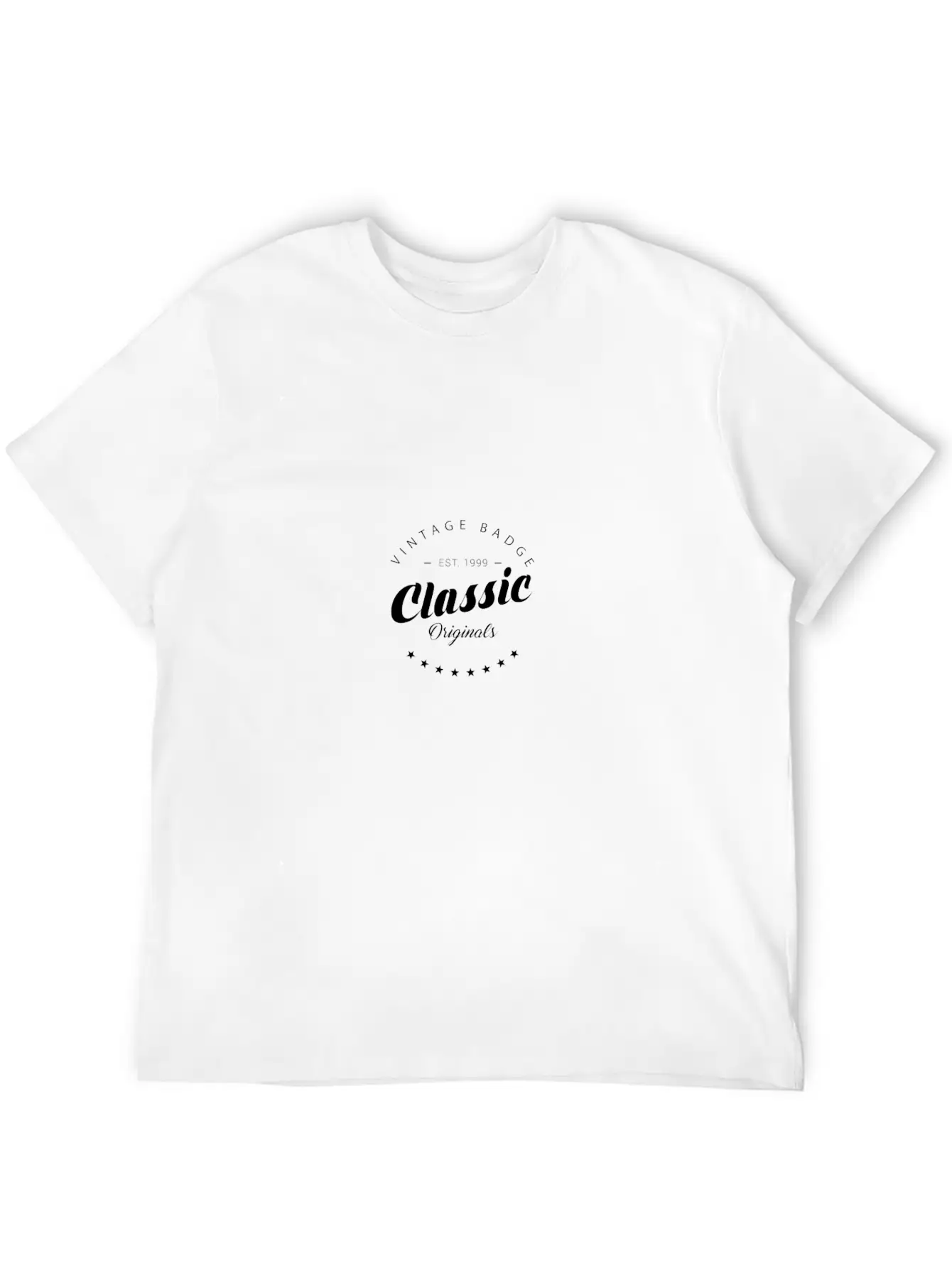 Classic - Vintage Design White Unisex Casual T-Shirt – Clean Design For Daily Comfort