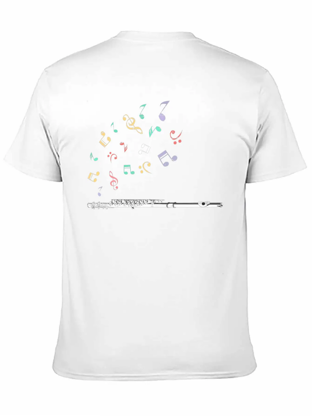 Classical Musical Instrument Flutist Flute Unisex Short Sleeve Soft Cotton T-Shirt – Casual Everyday Wear