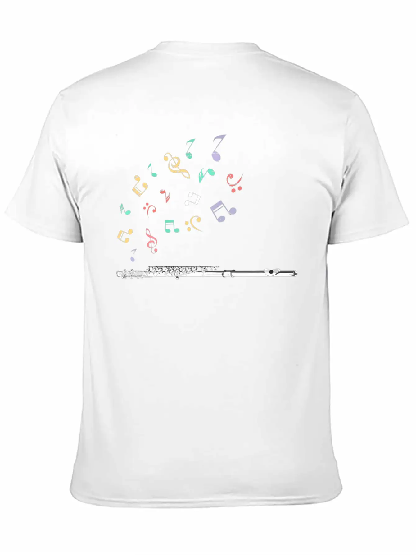 Classical Musical Instrument Flutist Flute Unisex Short Sleeve Soft Cotton T-Shirt – Casual Everyday Wear