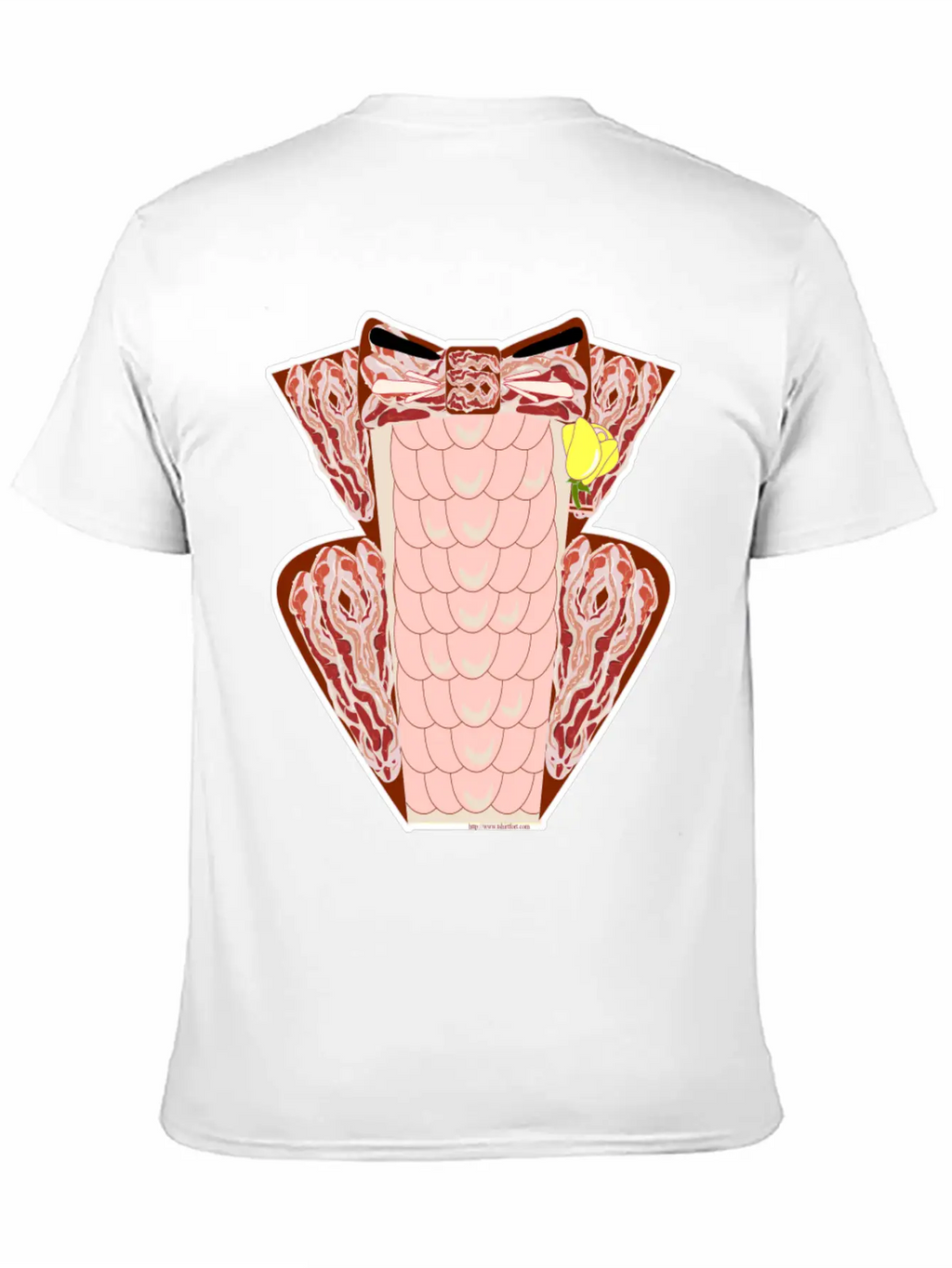 Classy Ruffled Bacon Tuxedo Casual Graphic T-Shirt – Simple And Comfortable Daily Wear