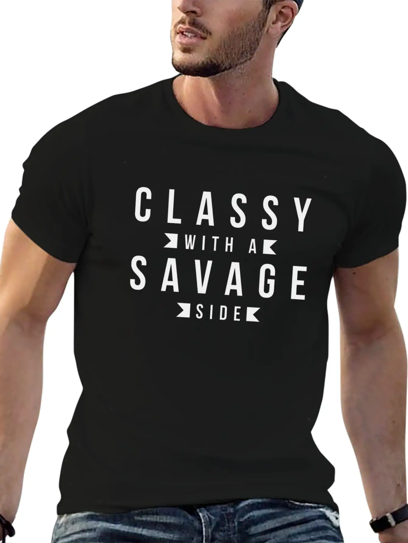 Classy With A Savage Side Cheeky Classic Fit Graphic Tee For Daily Comfort – Unisex Cotton Shirt