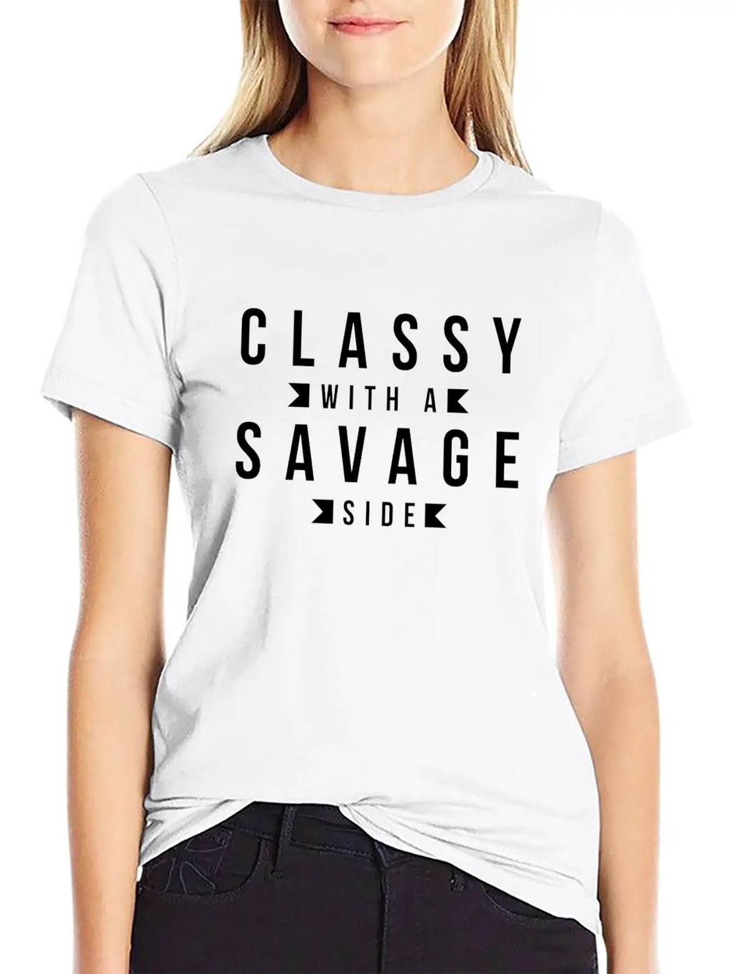 Classy With A Savage Side Cheeky Classic Fit Graphic Tee For Daily Comfort – Unisex Cotton Shirt