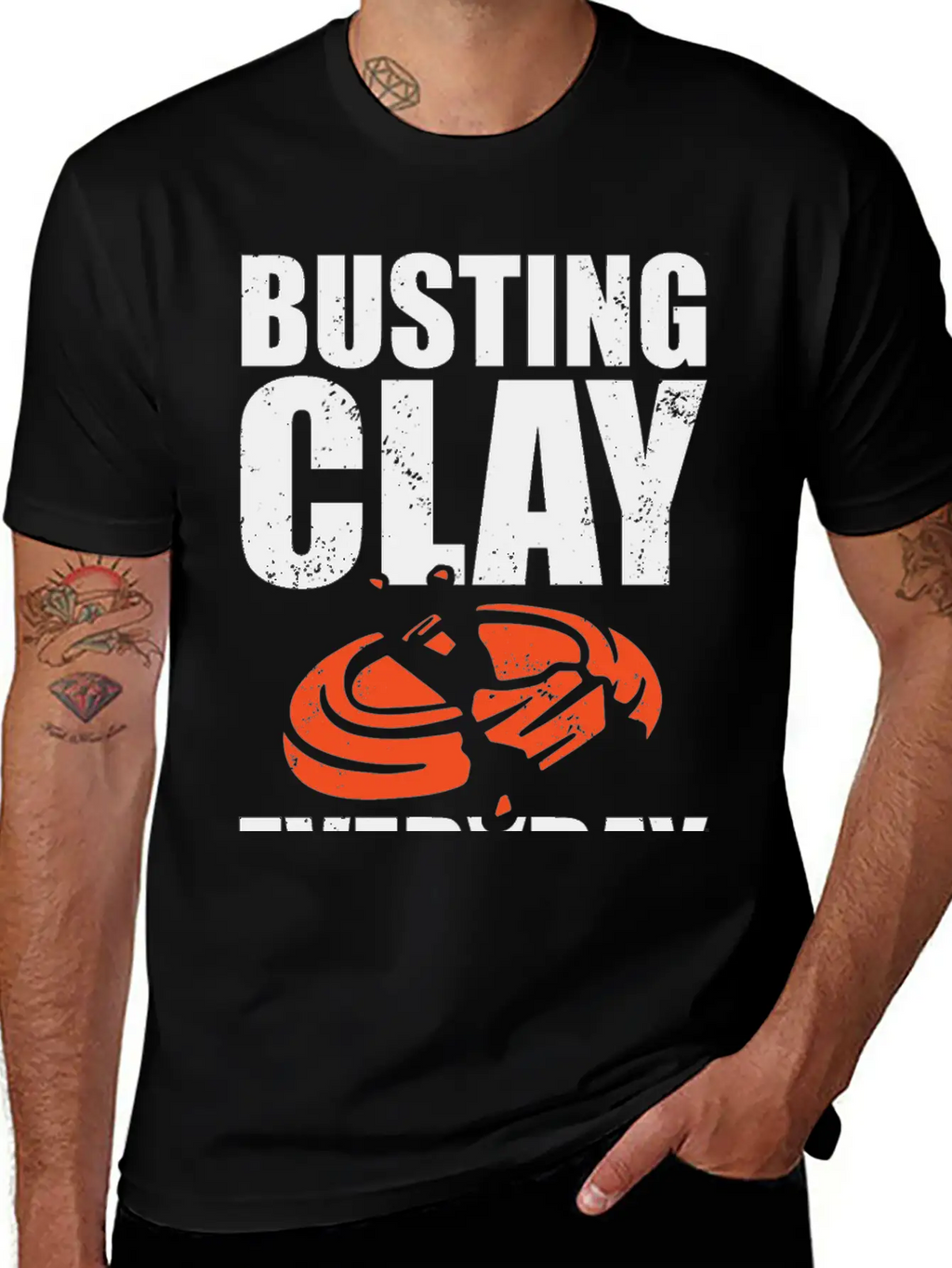 Clay Pigeon Shooting Unisex Short Sleeve Soft Cotton T-Shirt – Casual Everyday Wear