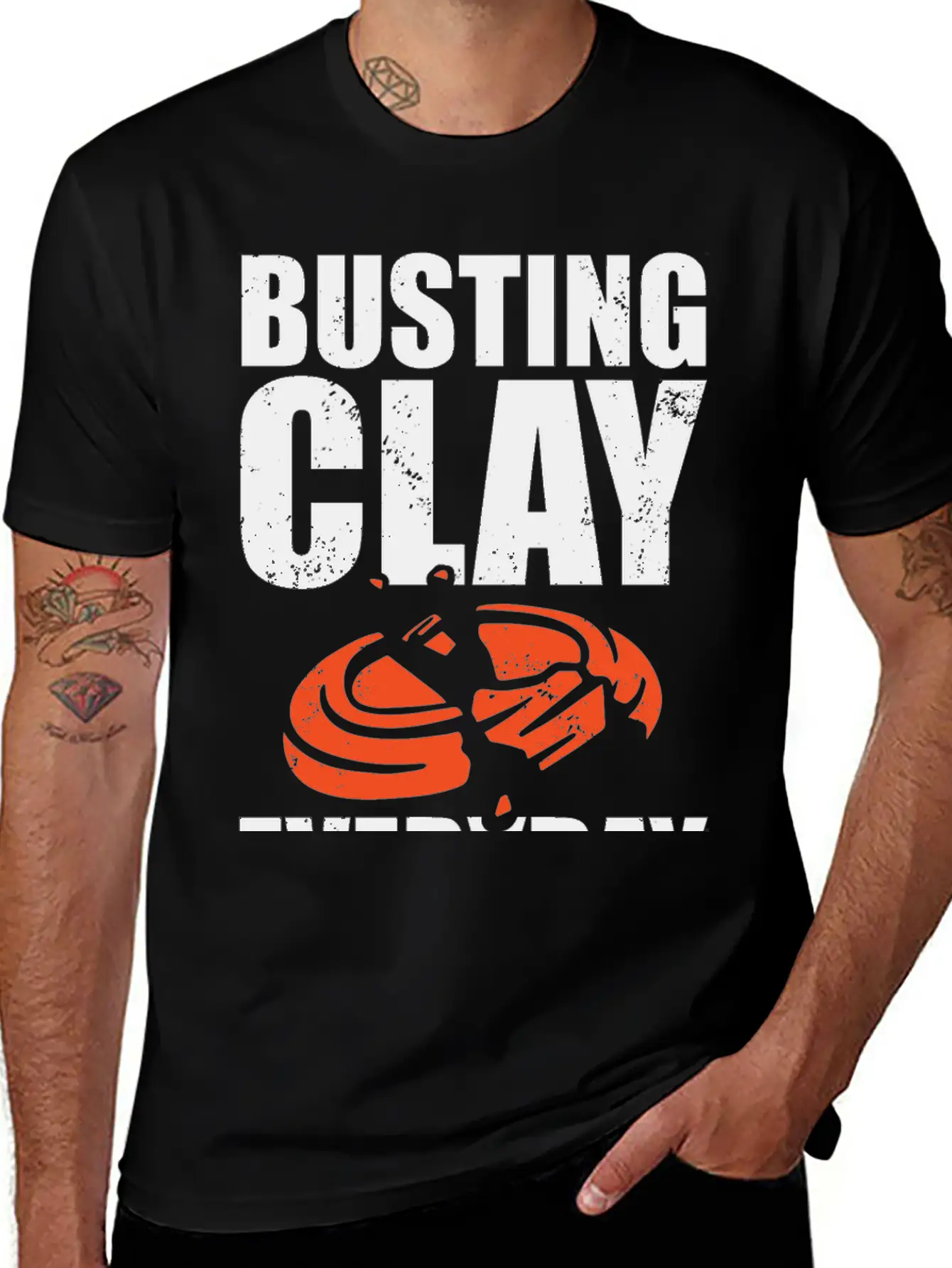 Clay Pigeon Shooting Unisex Short Sleeve Soft Cotton T-Shirt – Casual Everyday Wear
