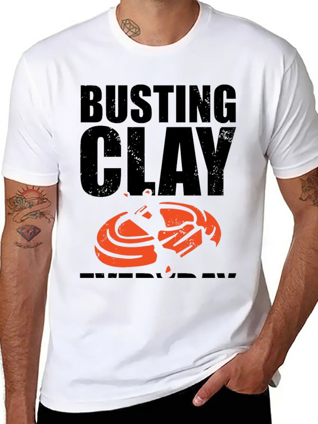 Clay Pigeon Shooting Unisex Short Sleeve Soft Cotton T-Shirt – Casual Everyday Wear