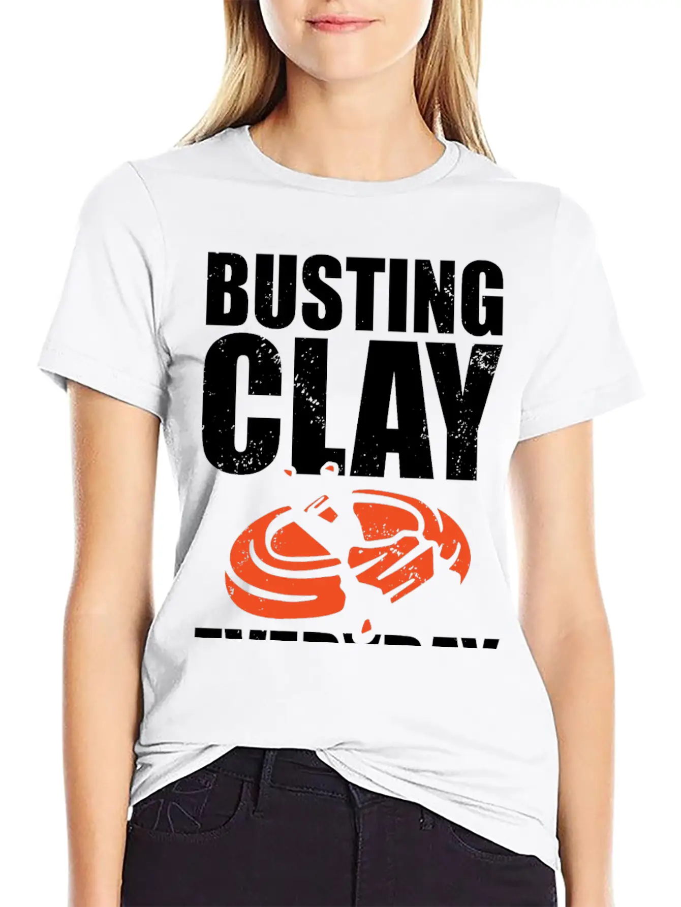 Clay Pigeon Shooting Unisex Short Sleeve Soft Cotton T-Shirt – Casual Everyday Wear