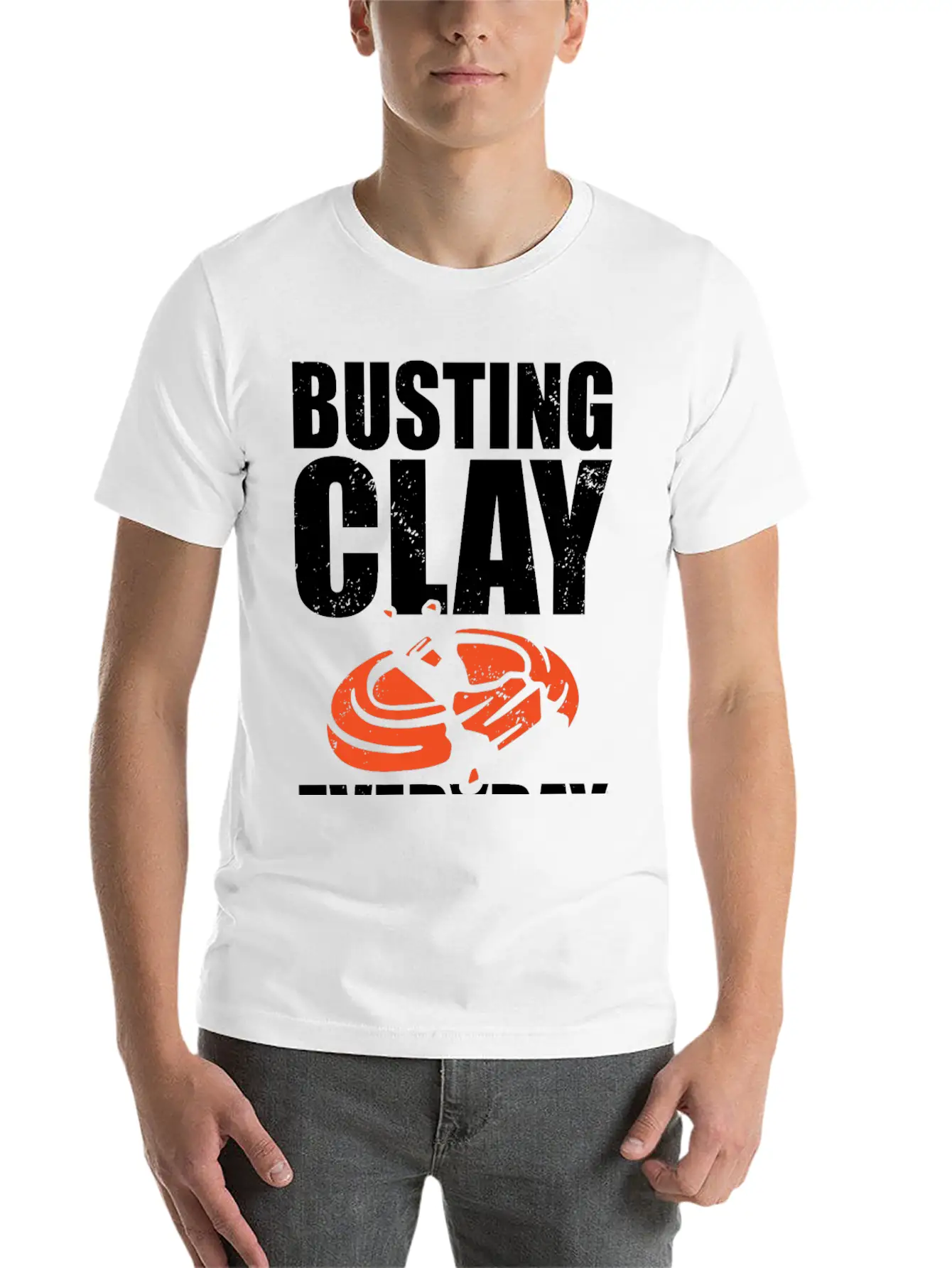 Clay Pigeon Shooting Unisex Short Sleeve Soft Cotton T-Shirt – Casual Everyday Wear
