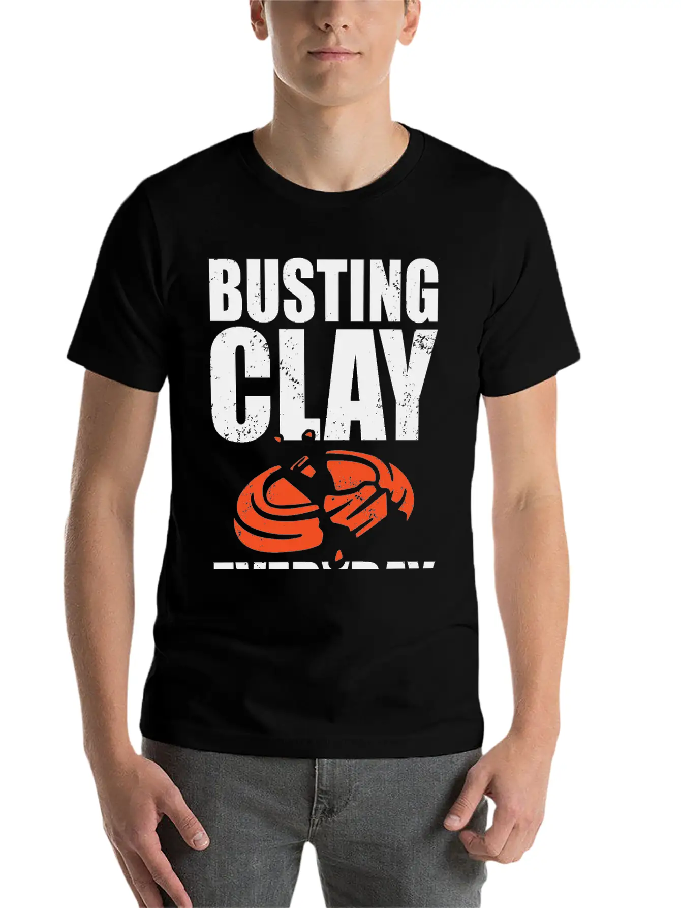 Clay Pigeon Shooting Unisex Short Sleeve Soft Cotton T-Shirt – Casual Everyday Wear