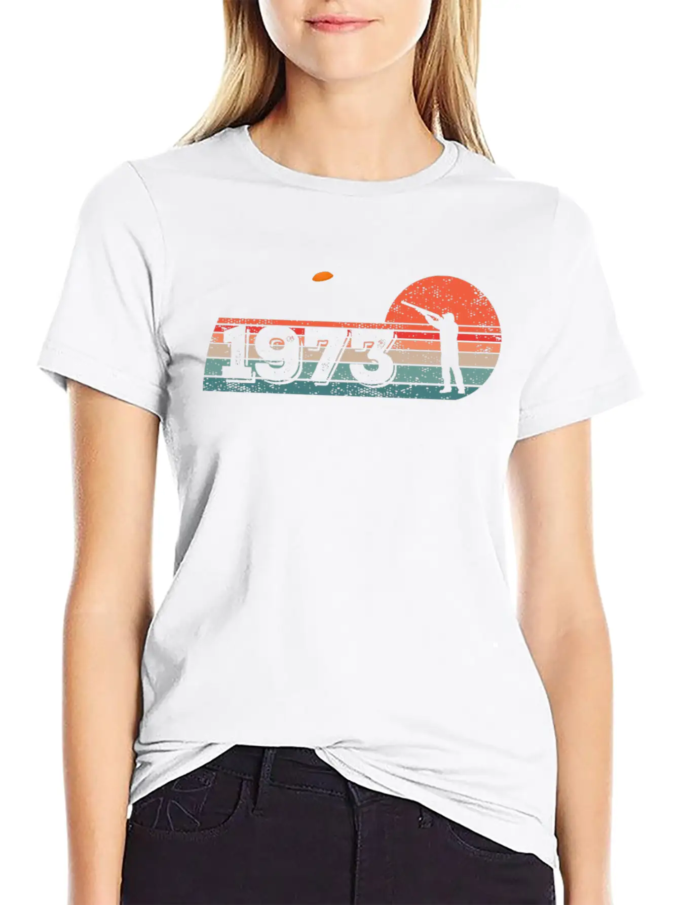 Clay Skeet Pigeon Shooting Vintage 1973 Birthday Breathable Soft Cotton T-Shirt – Timeless Casual Look