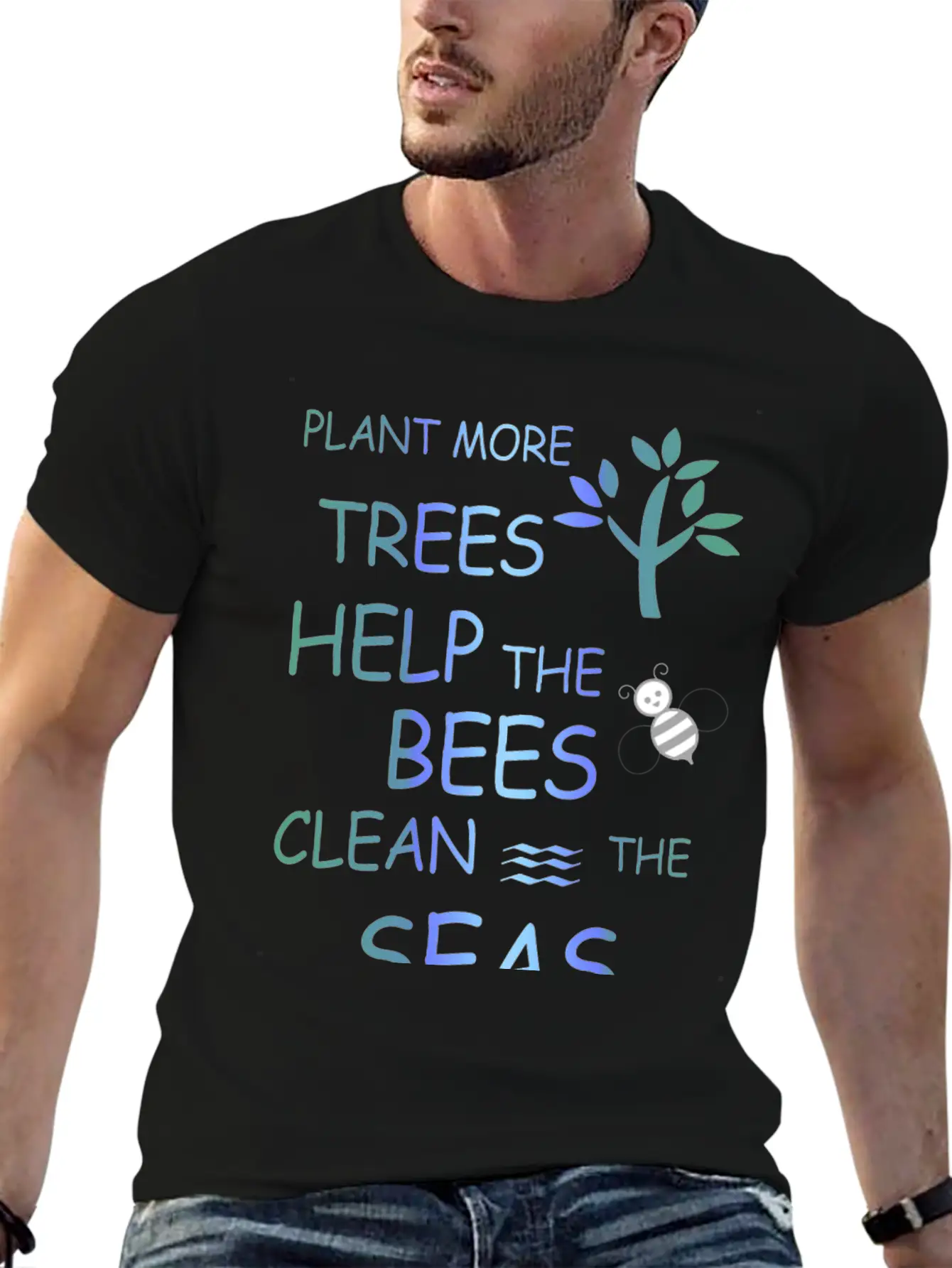 Clean The Seas Climate Protection Essential Cotton Tee For Daily Outfits – Unisex Style