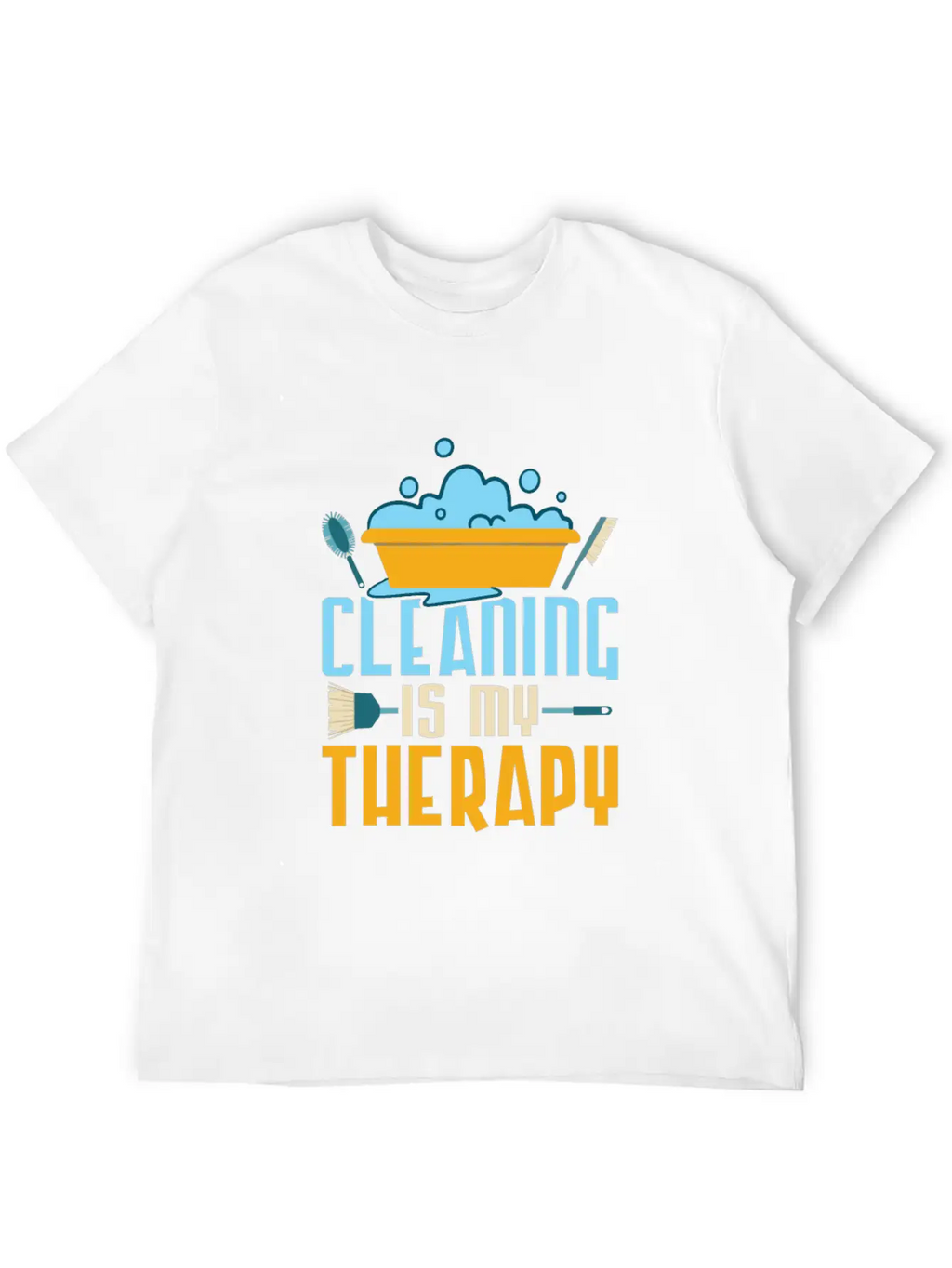 Cleaning Is My Therapy Cleaner Housekeeping Unisex Casual T-Shirt – Clean Design For Daily Comfort
