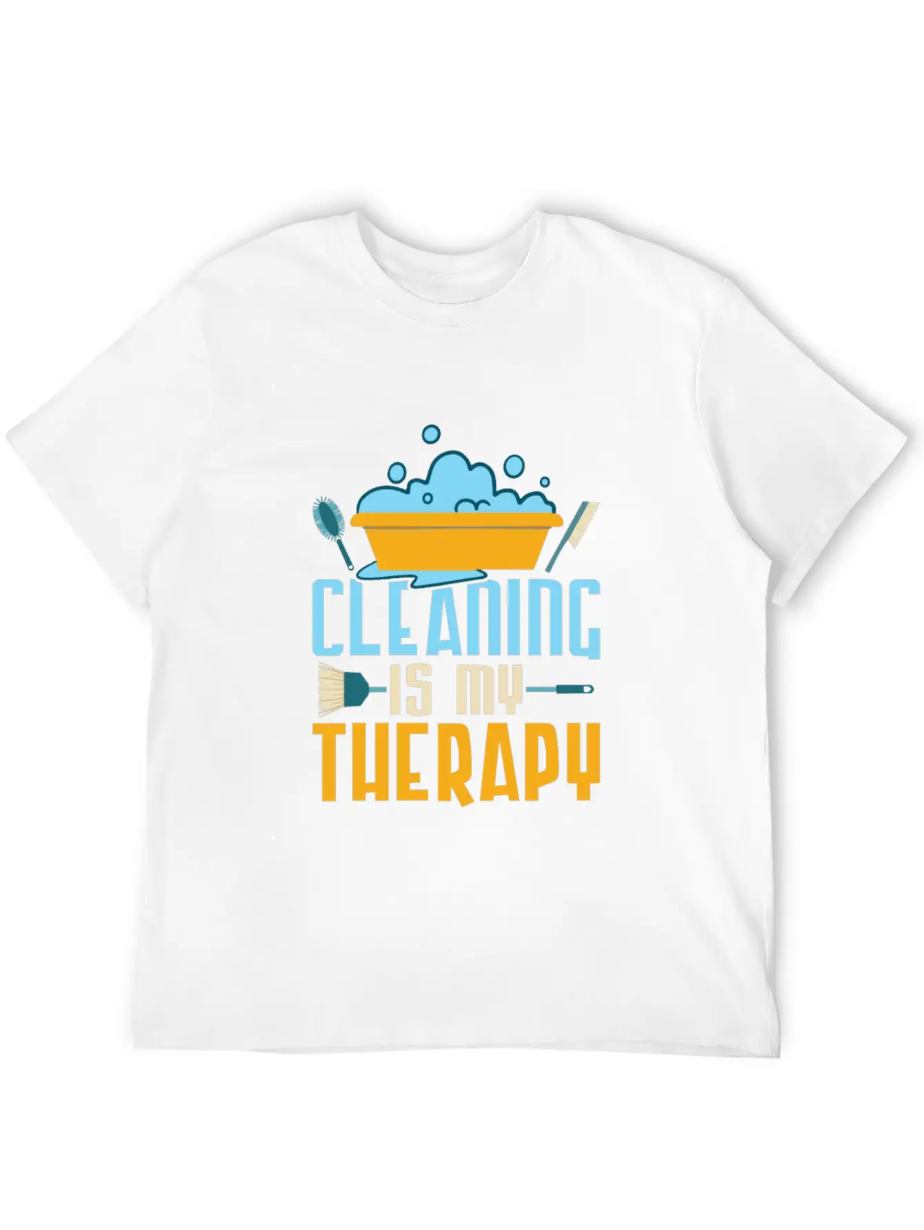 Cleaning Is My Therapy Cleaner Housekeeping Unisex Casual T-Shirt – Clean Design For Daily Comfort
