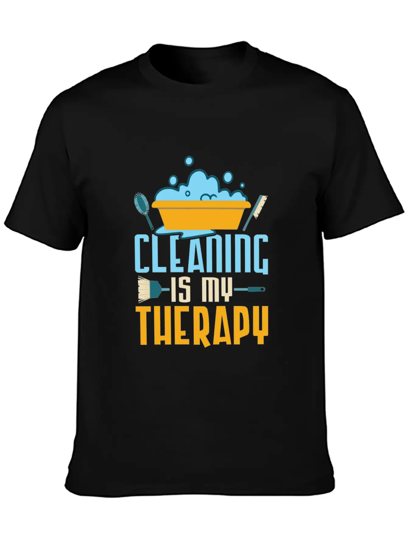 Cleaning Is My Therapy Cleaner Housekeeping Unisex Casual T-Shirt – Clean Design For Daily Comfort