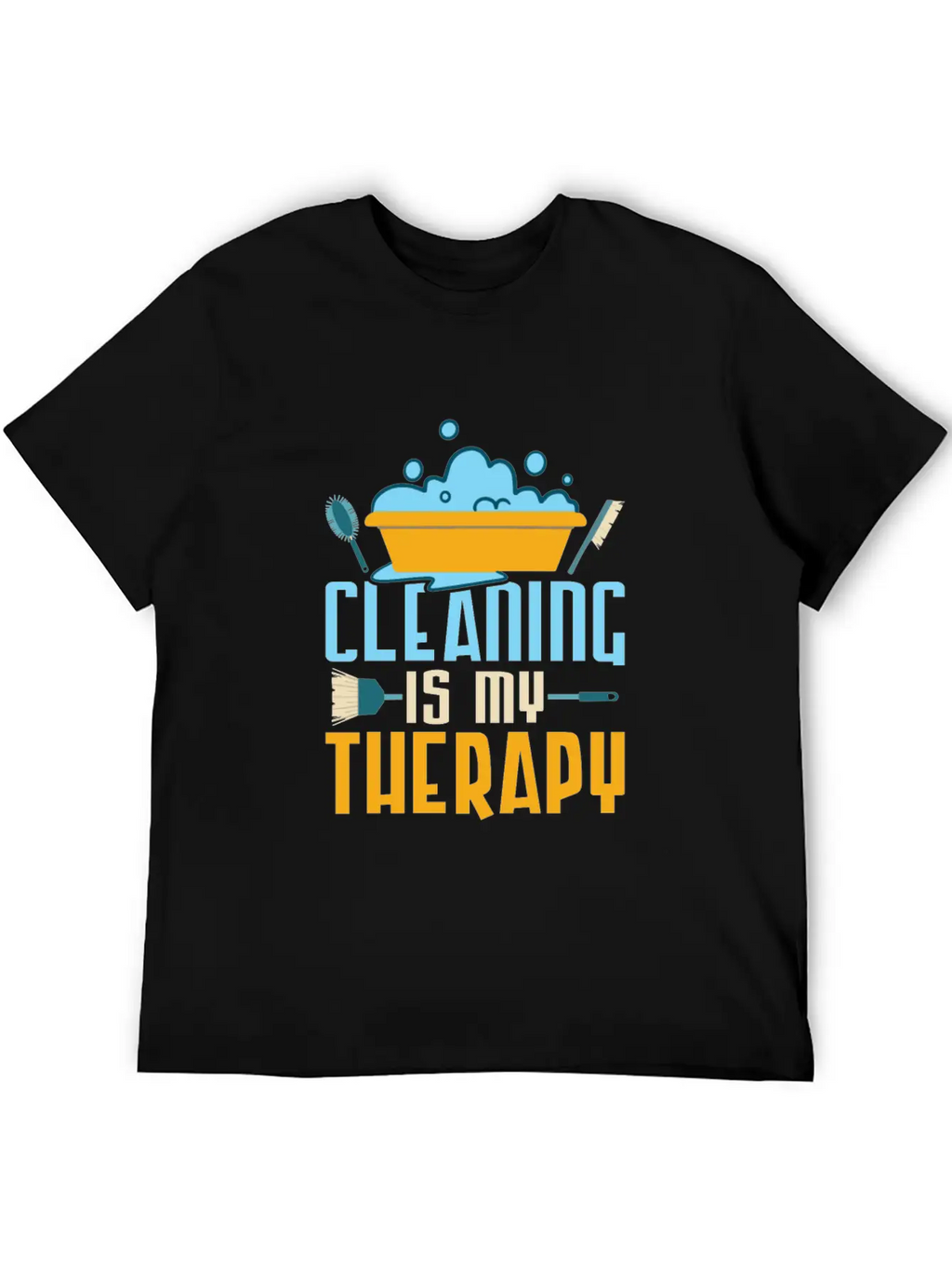 Cleaning Is My Therapy Cleaner Housekeeping Unisex Casual T-Shirt – Clean Design For Daily Comfort