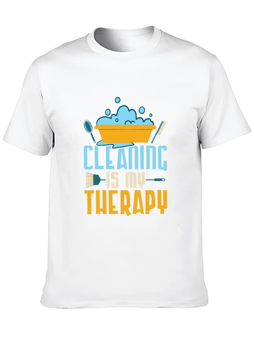 Cleaning Is My Therapy Cleaner Housekeeping Unisex Casual T-Shirt – Clean Design For Daily Comfort