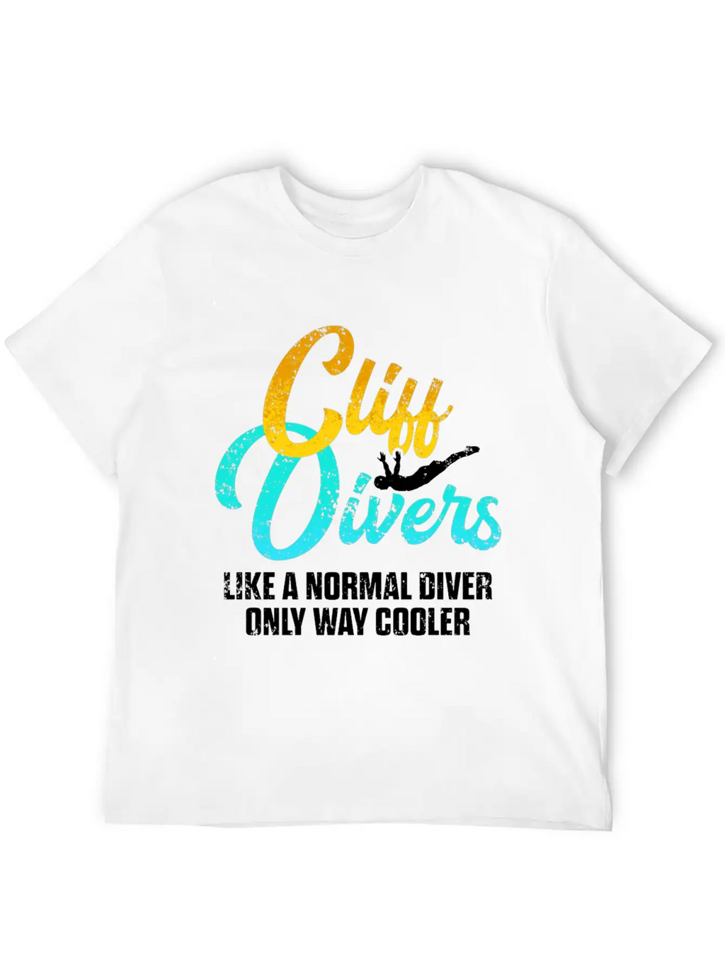 Cliff Diving Lover Normal Dive Cliff Jumping Unisex Short Sleeve Soft Cotton T-Shirt – Casual Everyday Wear