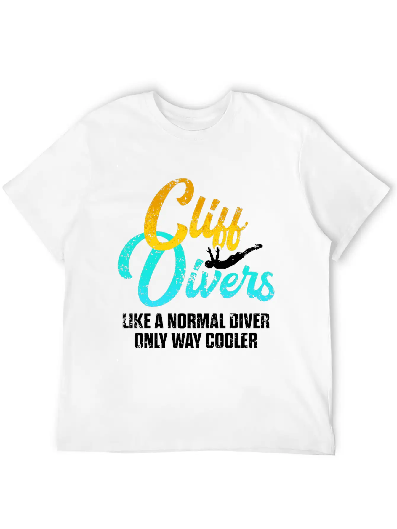 Cliff Diving Lover Normal Dive Cliff Jumping Unisex Short Sleeve Soft Cotton T-Shirt – Casual Everyday Wear