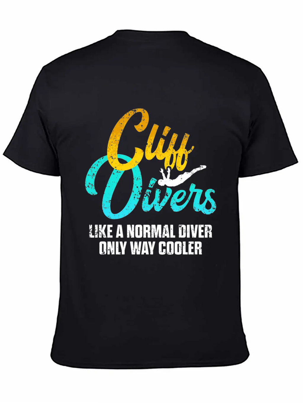 Cliff Diving Lover Normal Dive Cliff Jumping Unisex Short Sleeve Soft Cotton T-Shirt – Casual Everyday Wear