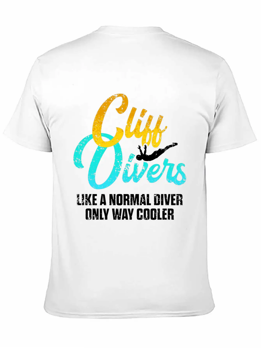 Cliff Diving Lover Normal Dive Cliff Jumping Unisex Short Sleeve Soft Cotton T-Shirt – Casual Everyday Wear