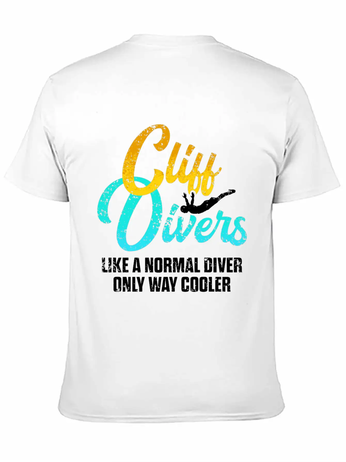 Cliff Diving Lover Normal Dive Cliff Jumping Unisex Short Sleeve Soft Cotton T-Shirt – Casual Everyday Wear