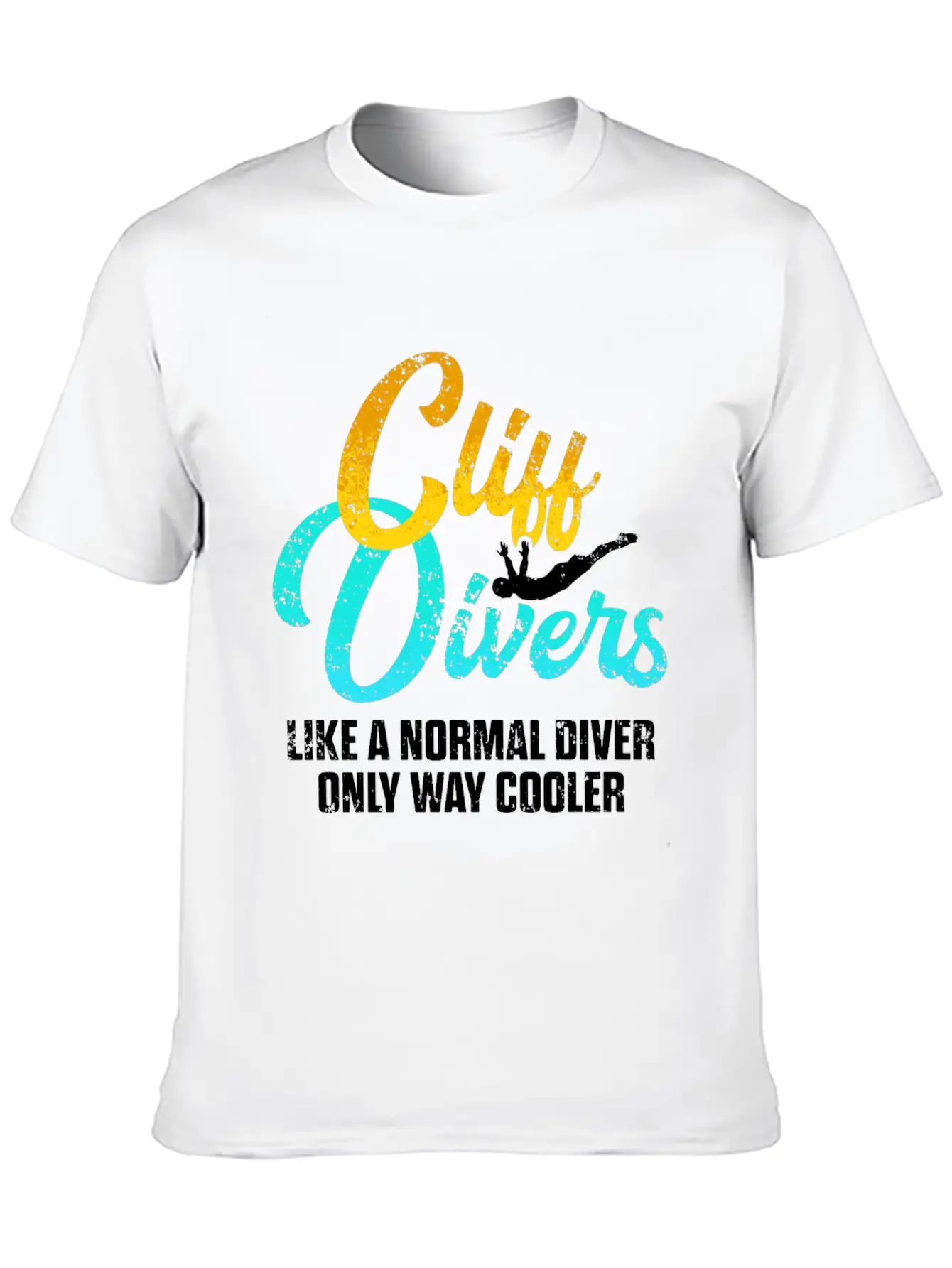 Cliff Diving Lover Normal Dive Cliff Jumping Unisex Short Sleeve Soft Cotton T-Shirt – Casual Everyday Wear