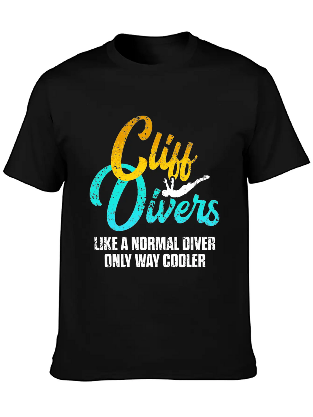 Cliff Diving Lover Normal Dive Cliff Jumping Unisex Short Sleeve Soft Cotton T-Shirt – Casual Everyday Wear