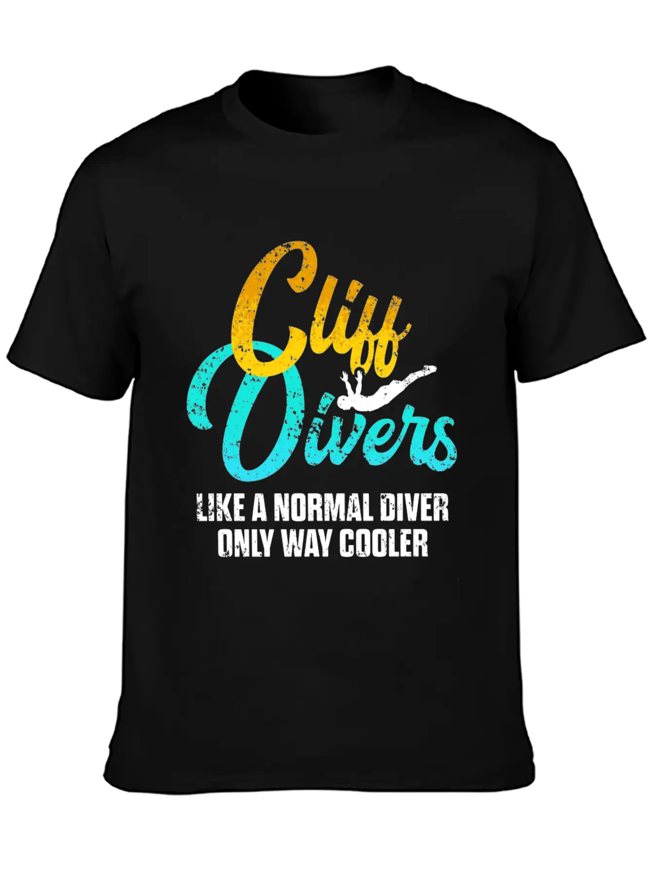 Cliff Diving Lover Normal Dive Cliff Jumping Unisex Short Sleeve Soft Cotton T-Shirt – Casual Everyday Wear