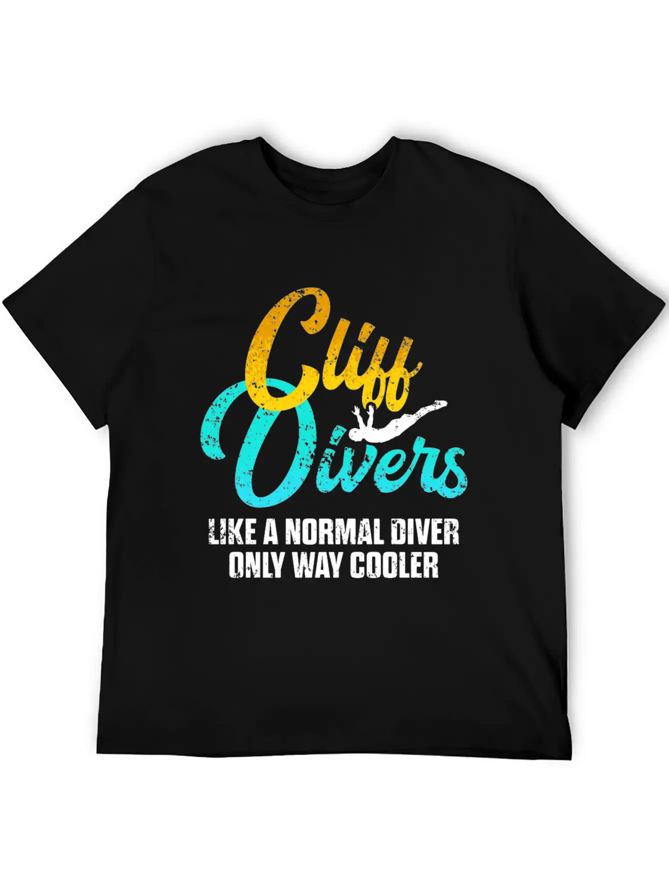 Cliff Diving Lover Normal Dive Cliff Jumping Unisex Short Sleeve Soft Cotton T-Shirt – Casual Everyday Wear