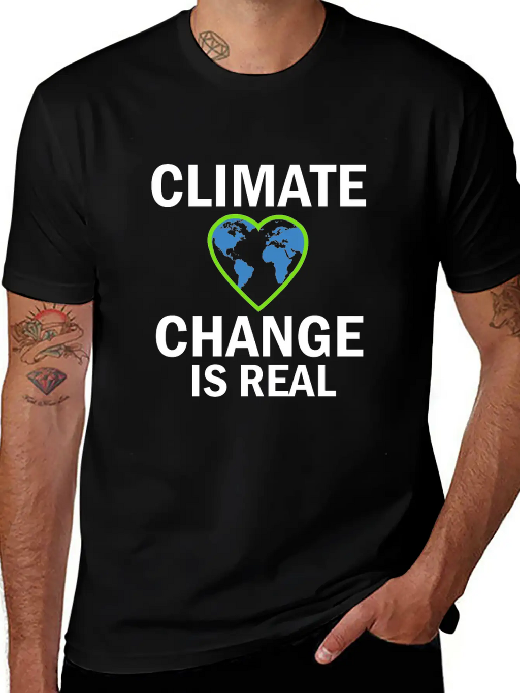 Climate Change Is Real Gift And Present Design Stylish Everyday T-Shirt – Unisex Basic Cotton Tee