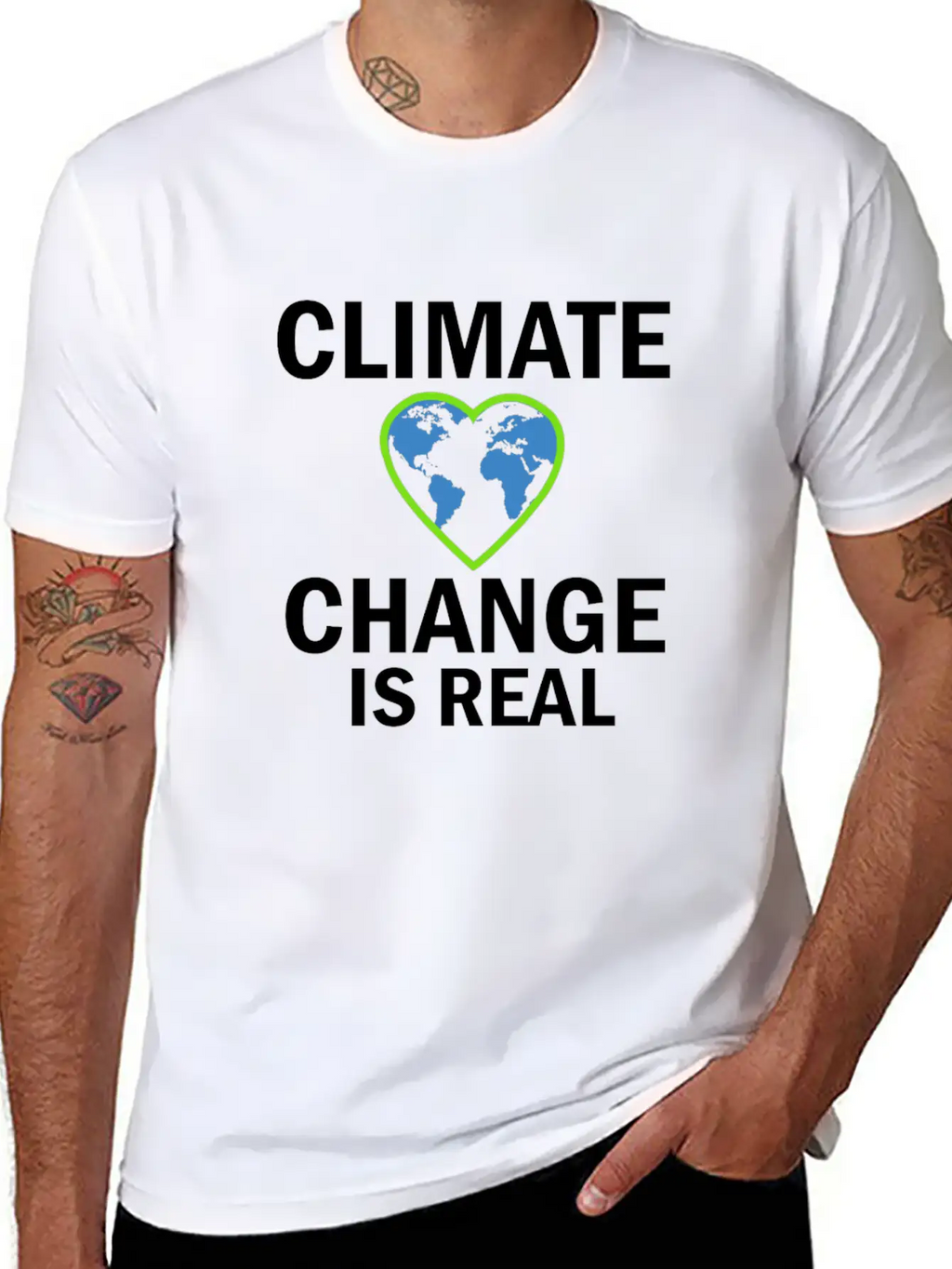 Climate Change Is Real Gift And Present Design Stylish Everyday T-Shirt – Unisex Basic Cotton Tee