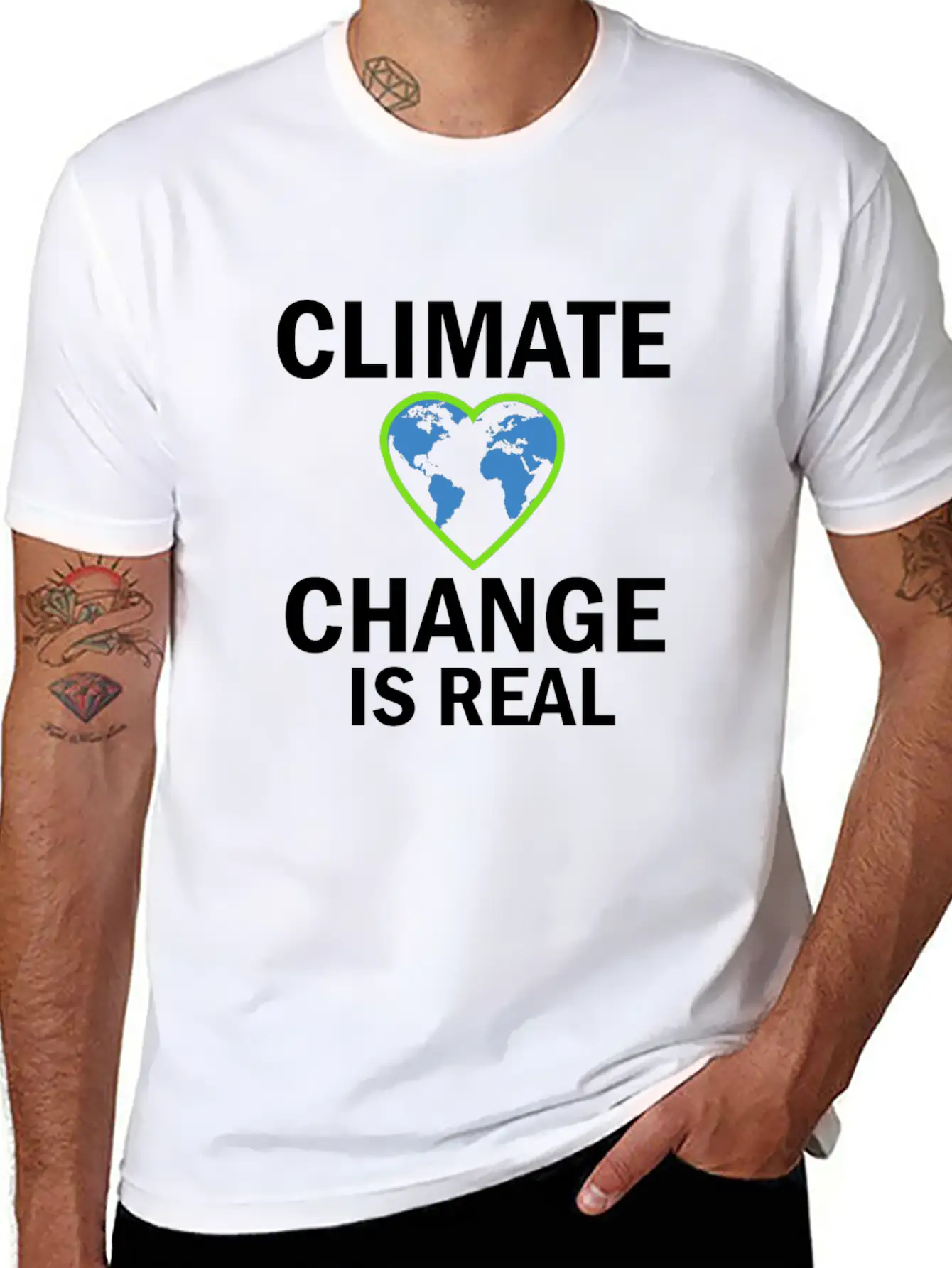 Climate Change Is Real Gift And Present Design Stylish Everyday T-Shirt – Unisex Basic Cotton Tee