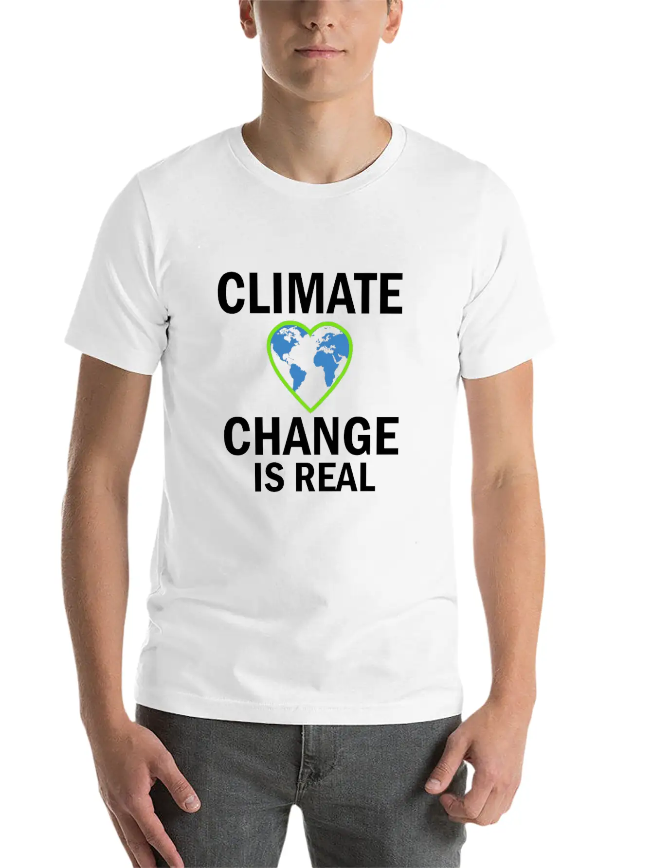 Climate Change Is Real Gift And Present Design Stylish Everyday T-Shirt – Unisex Basic Cotton Tee