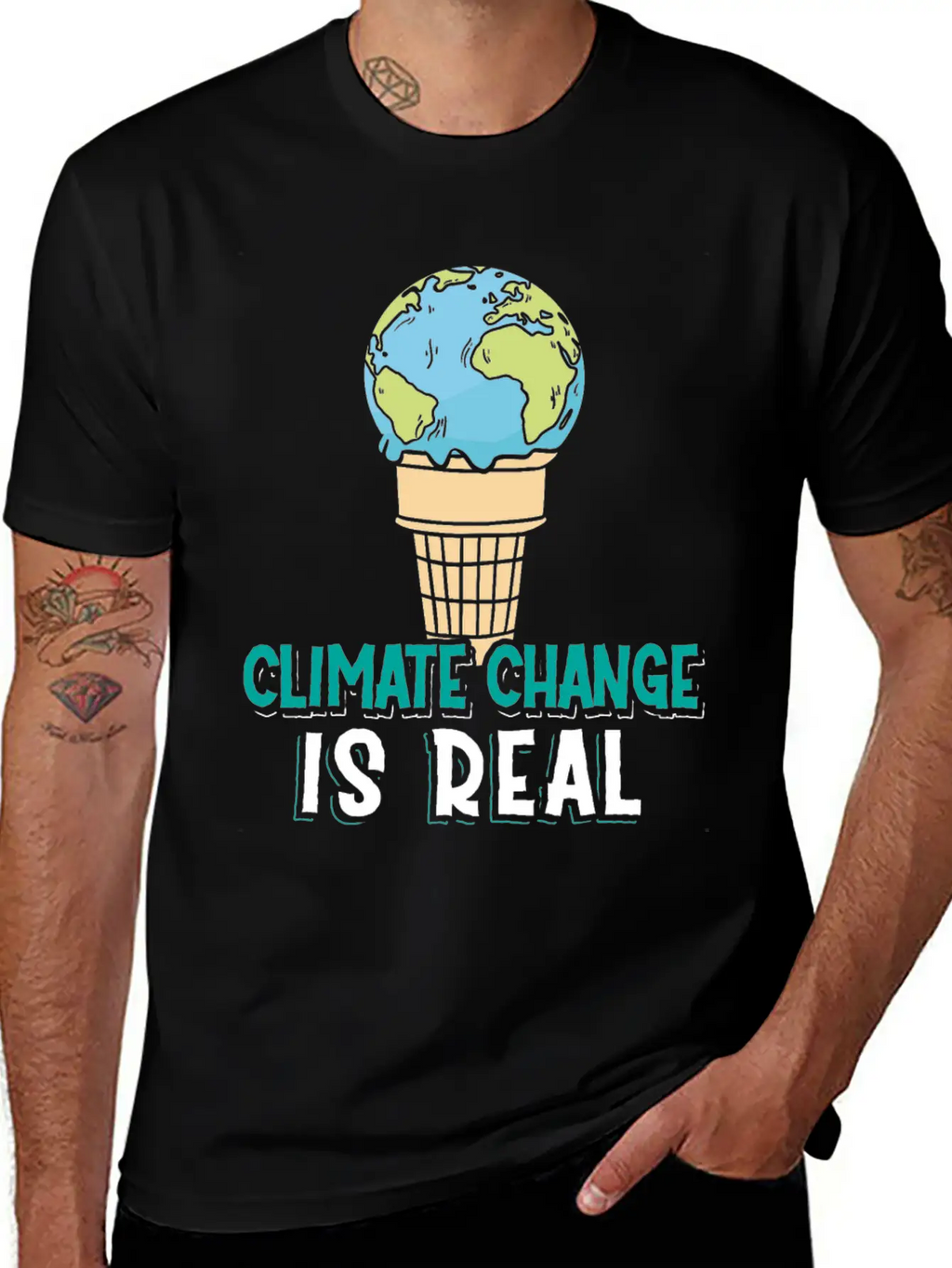 Climate Change Is Real Klimawandel Globale Breathable Soft Cotton T-Shirt – Timeless Casual Look