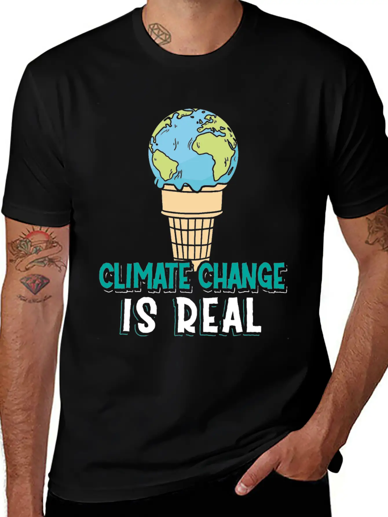 Climate Change Is Real Klimawandel Globale Breathable Soft Cotton T-Shirt – Timeless Casual Look