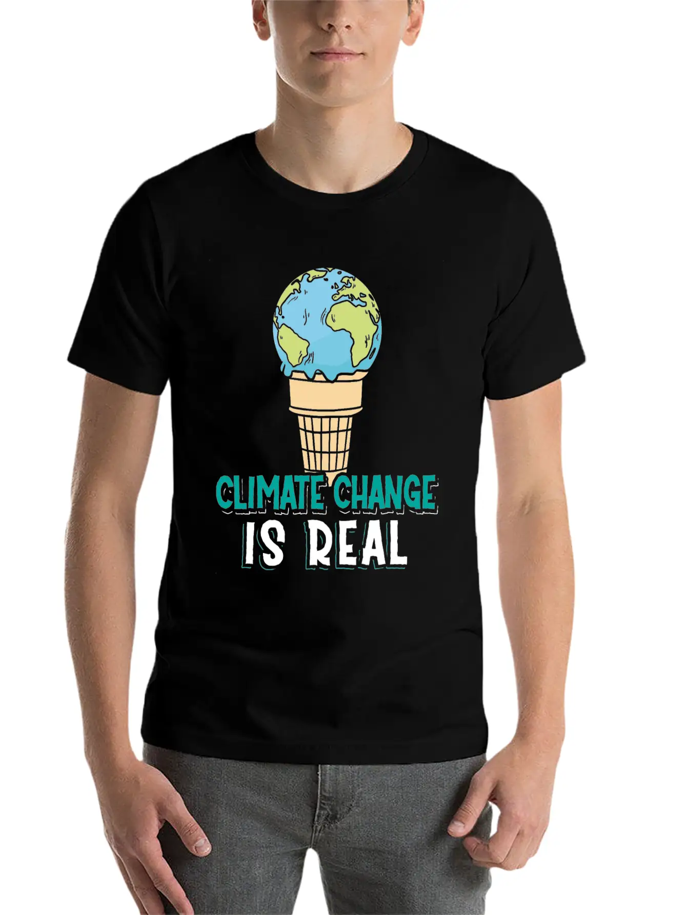 Climate Change Is Real Klimawandel Globale Breathable Soft Cotton T-Shirt – Timeless Casual Look