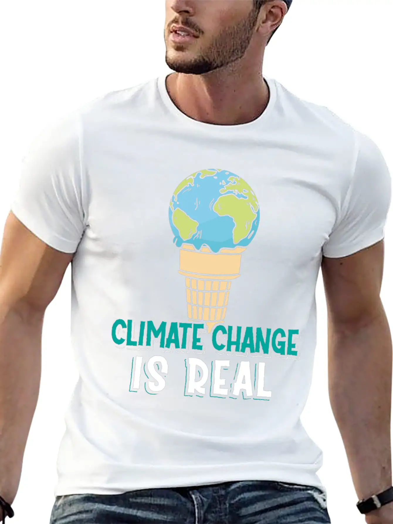 Climate Change Is Real Klimawandel Globale Breathable Soft Cotton T-Shirt – Timeless Casual Look