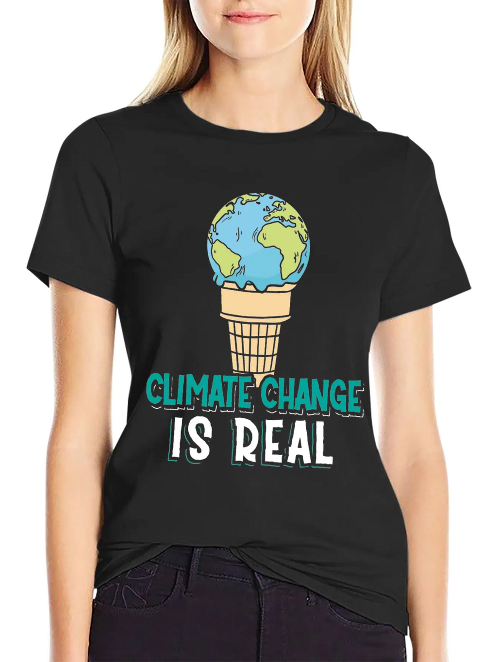Climate Change Is Real Klimawandel Globale Breathable Soft Cotton T-Shirt – Timeless Casual Look
