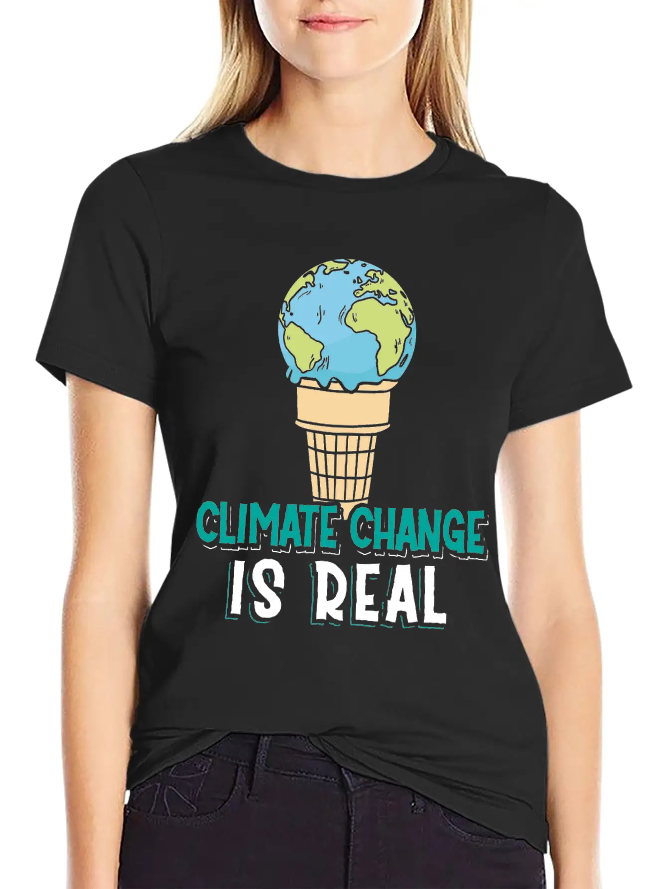Climate Change Is Real Klimawandel Globale Breathable Soft Cotton T-Shirt – Timeless Casual Look