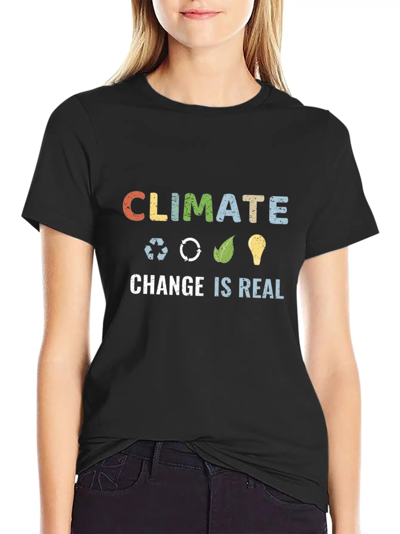 Climate Change Is Real Unisex Short Sleeve Soft Cotton T-Shirt – Casual Everyday Wear