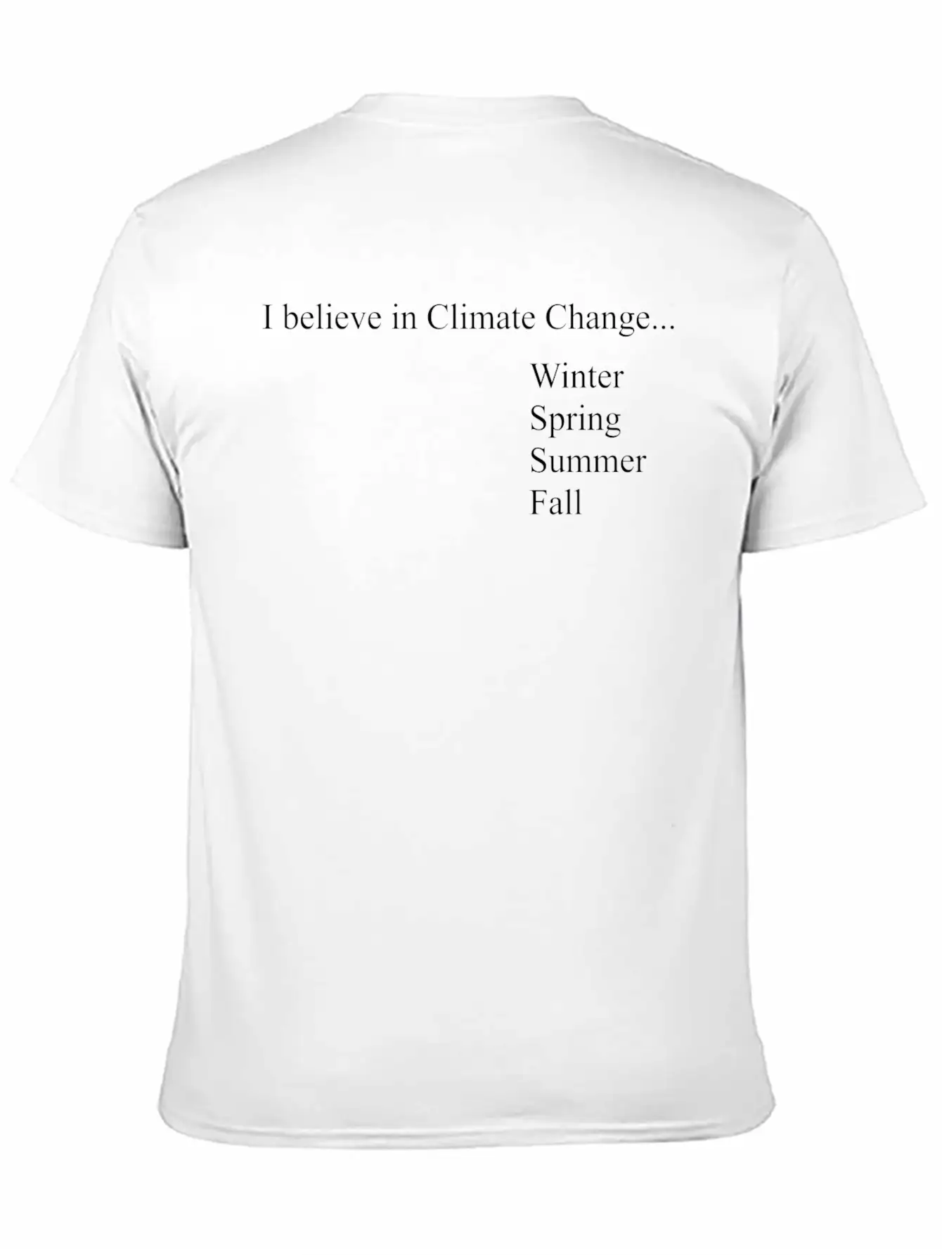 Climate Change (white) Unisex Short Sleeve Soft Cotton T-Shirt – Casual Everyday Wear