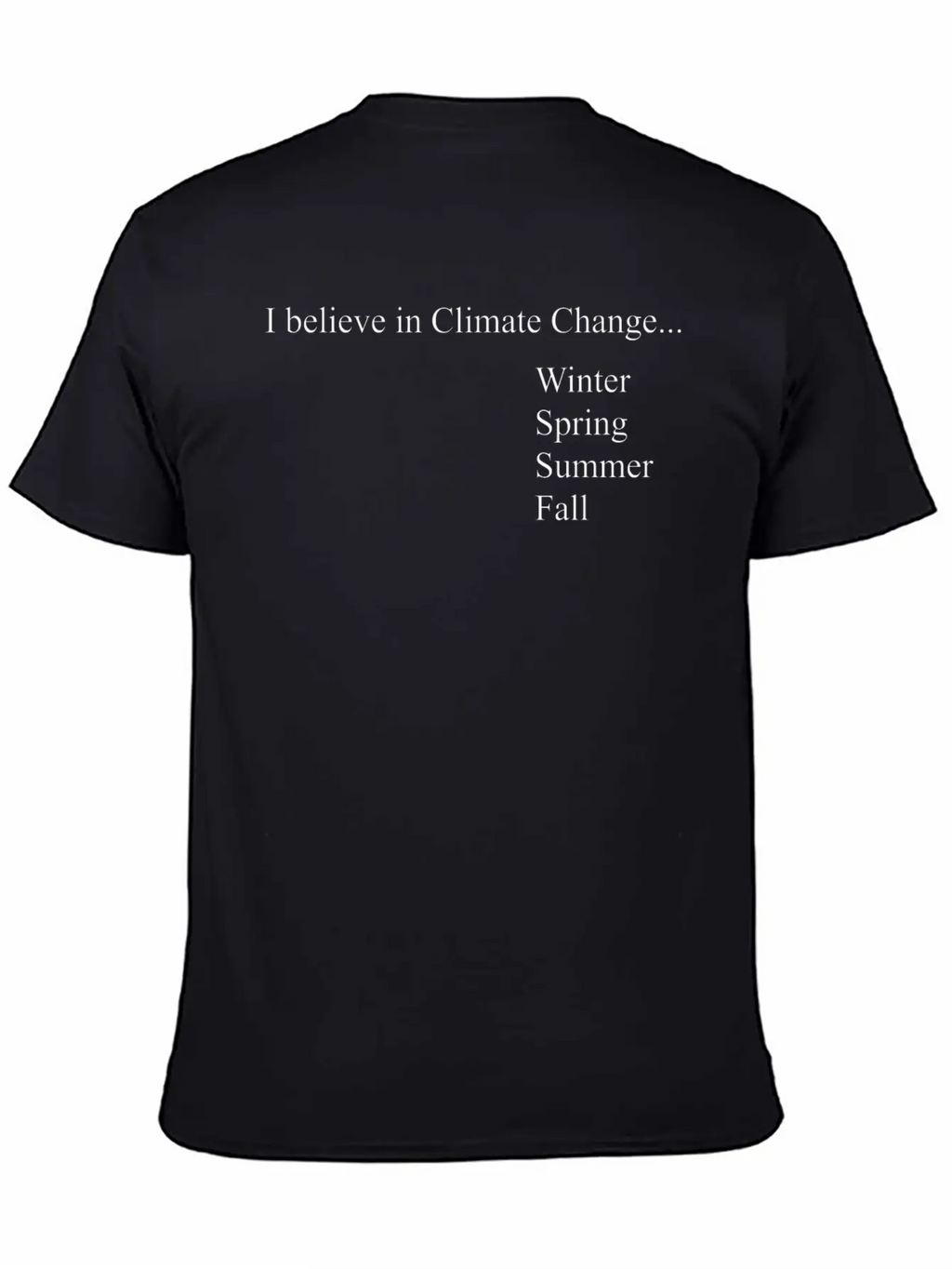 Climate Change (white) Unisex Short Sleeve Soft Cotton T-Shirt – Casual Everyday Wear