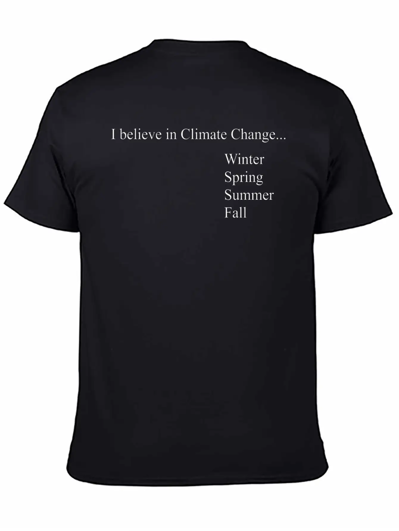 Climate Change (white) Unisex Short Sleeve Soft Cotton T-Shirt – Casual Everyday Wear
